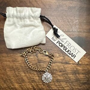Lulu Frost Gold Bracelet with Silver Crystal Charm
